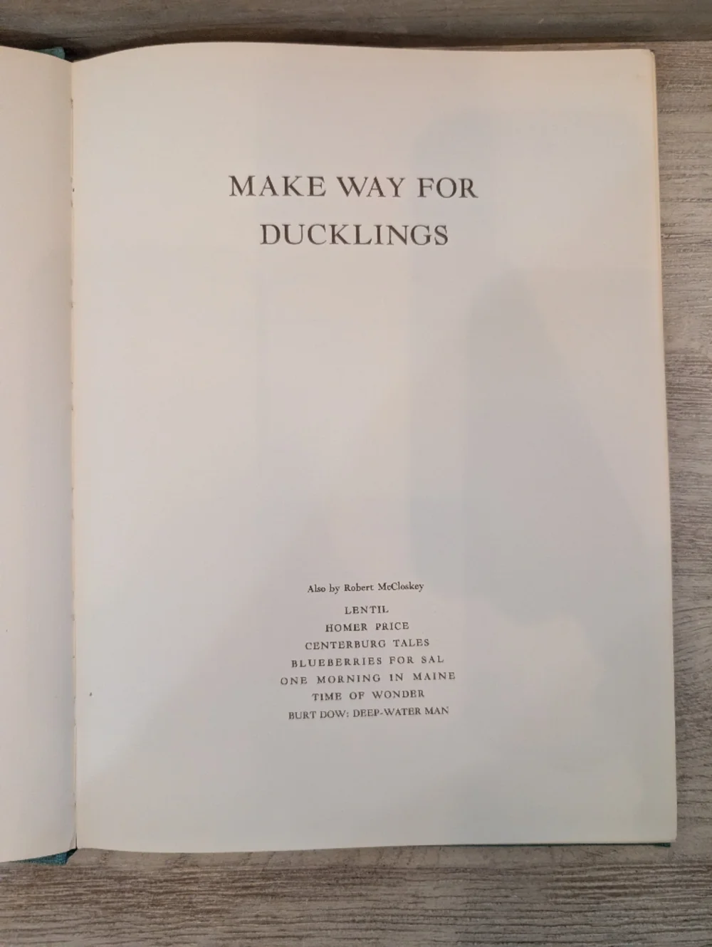 Make Way For‎ Ducklings Hardback - 1969